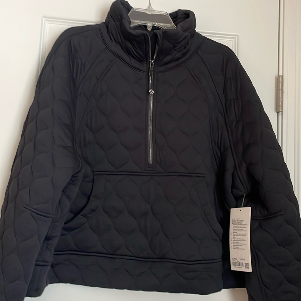 Lululemon scuba oversize quilted half zip